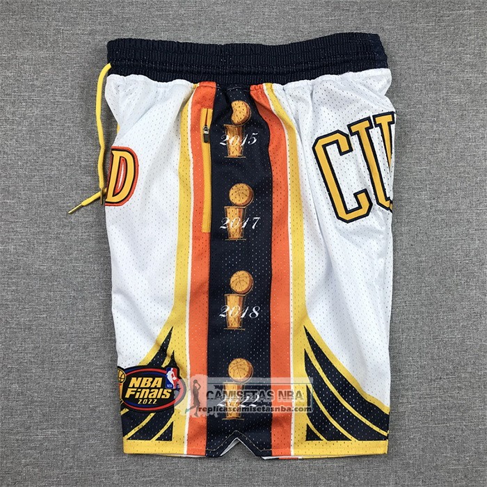 Pantalone Golden State Warriors Stephen Curry 2022 NBA Finals Blanco